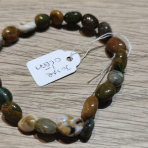 Bracelet Jaspe océan galet 6-8mm