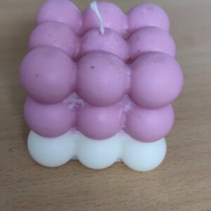 Bougie cube boules
